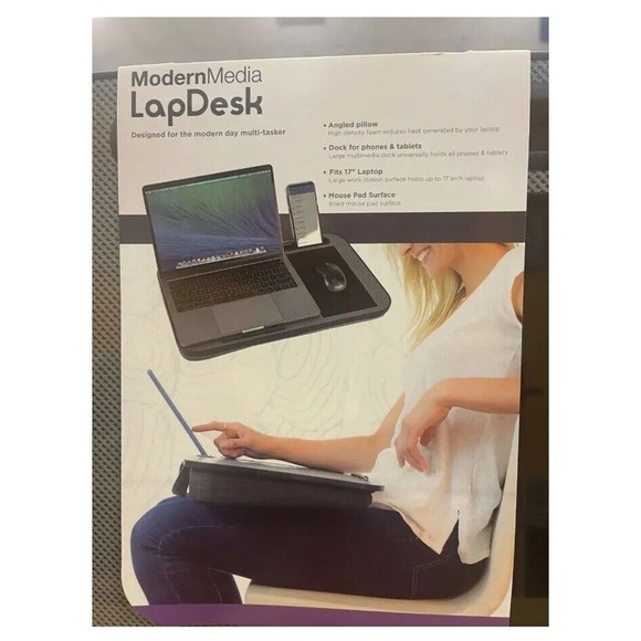 MODERN MEDIA Desk 100 Lap Desk, Gray - Picture 2 of 7